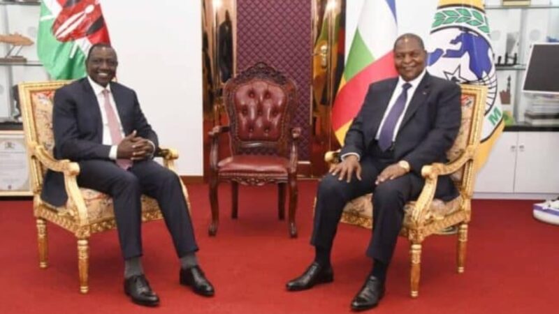 Centrafrique : Première visite d’un chef d’État kenyan